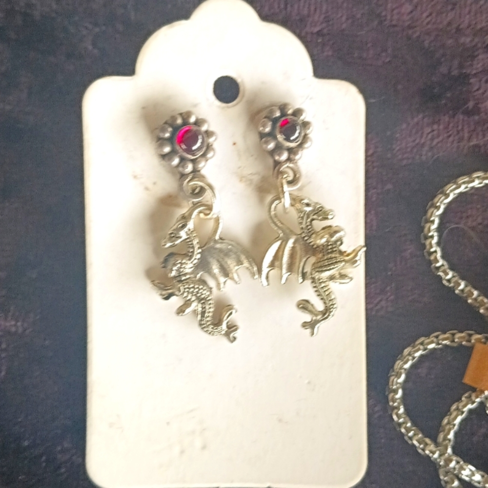 925 Silver Garnet Earrings